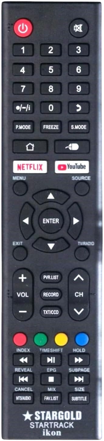 نموذج عالمي امبيكس وستارجولد، ستار تراك جيباس ايكون ال سي دي، تلفزيون LED ذكي اندرويد مع ازرار يوتيوب ونتفليكس.