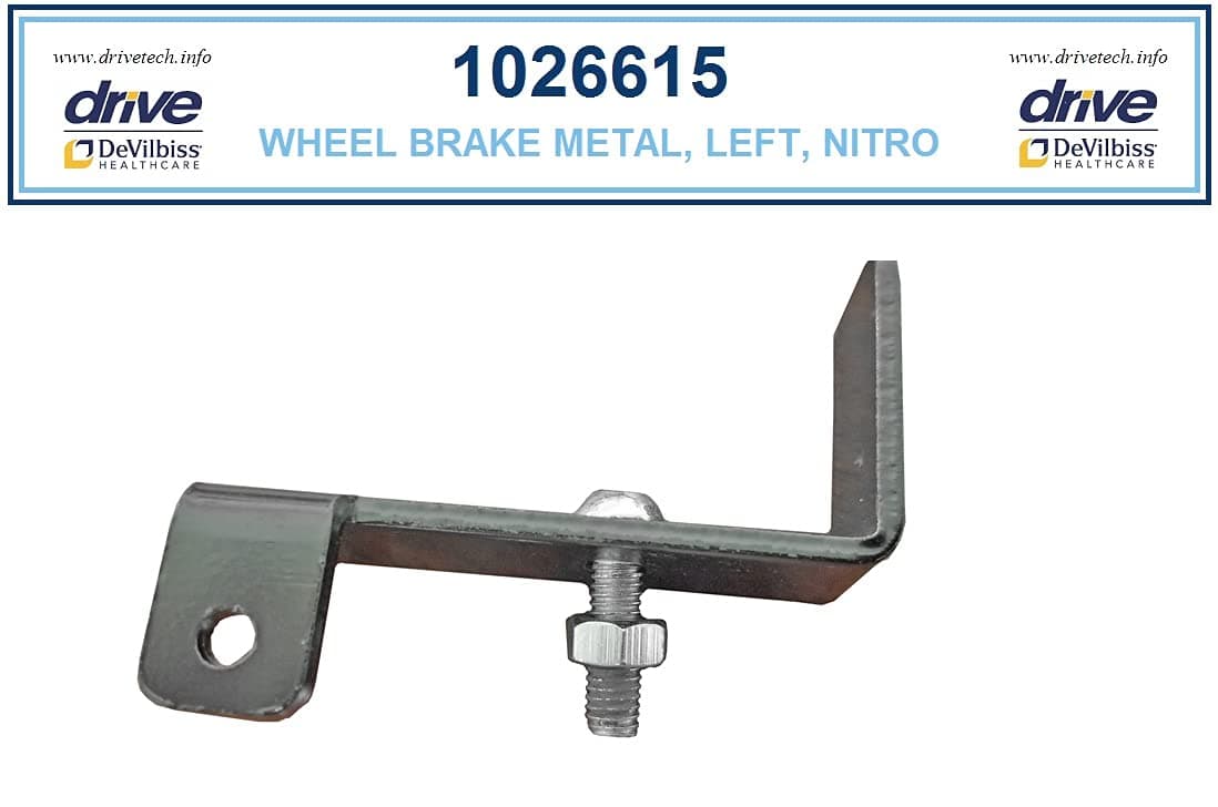 Left Wheel Lock Assembly with Hardware for Drive RTL10266 Nitro Rollator Walker