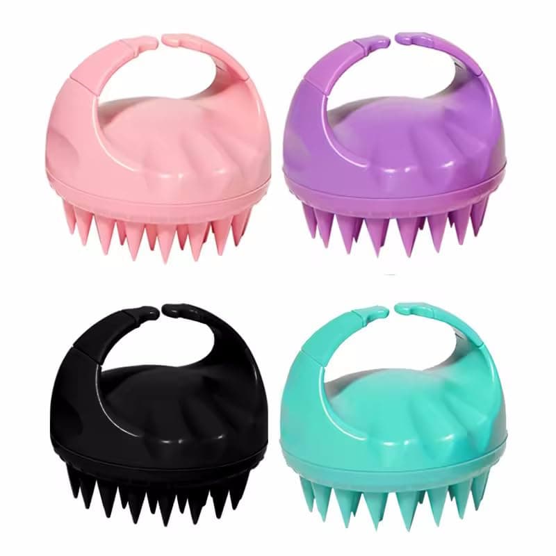 Scalp Shampoo Brush Ergonomic Scalp Scrubber with Soft & Flexible Silicone Head Relaxation Perfect for Dandruff Removal Hair Growth Head Massage(Blue)