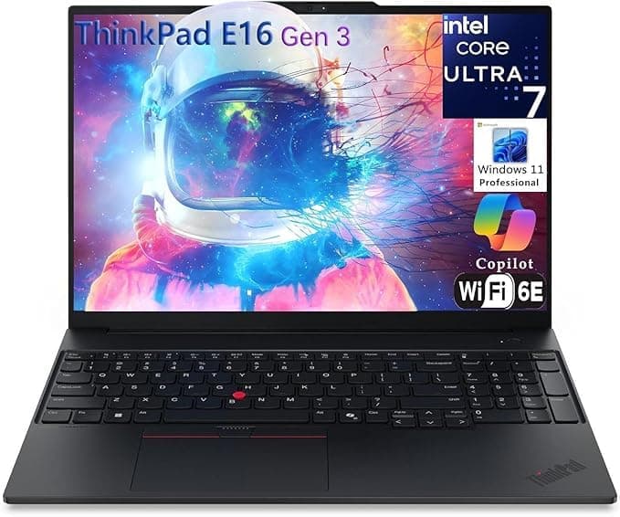 Lenovo ThinkPad E16 Gen 3 [Intel] Intel Core Ultra 7 225U Notebook 40.6 cm [16] WUXGA 16 GB DDR5- SDRAM 512 GB SSD Wi-Fi 6E [802.11ax] DOS UK English Black (Lenovo ThinkPad E16 G3