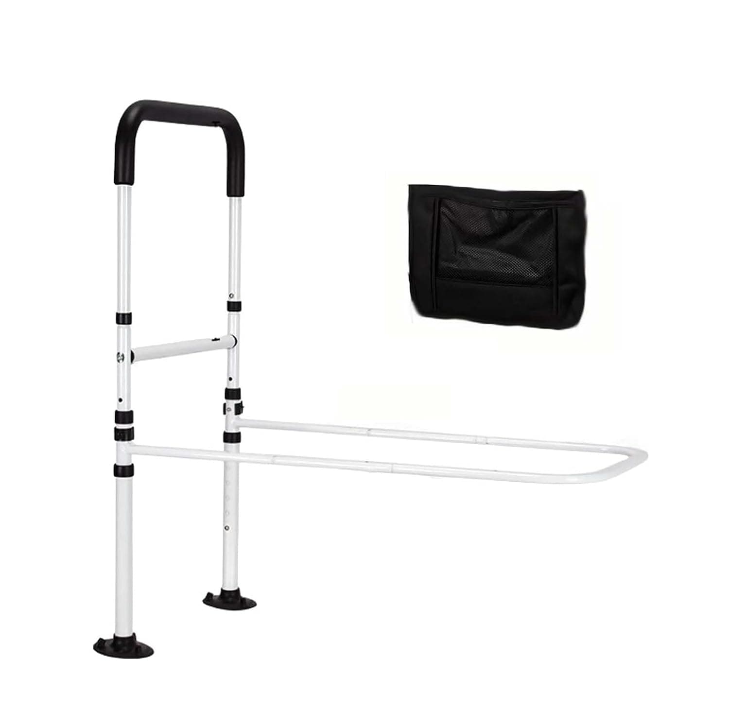 Bed Rails for Elderly, Adjustable Height Bedside Assist with Leg, Non-Slip Ergonomic Bedside Safety and Stability, Bed Rails for Adults, Senior, Handicap