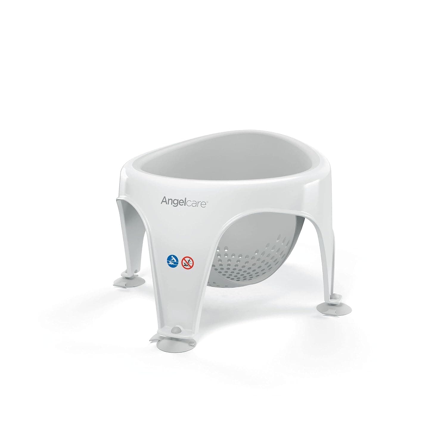 Angelcare Ergonomic Bath Ring for Large Bath or Shower, Light Grey, Pleasantly Soft Seat