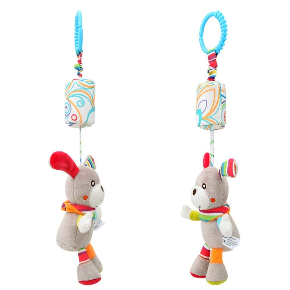 Cute Toys Baby Cartoon Animal Hanging Ornaments Wind Chime Toy for Newborn Infant Plush Rattle ToysDog Health Baby Care
