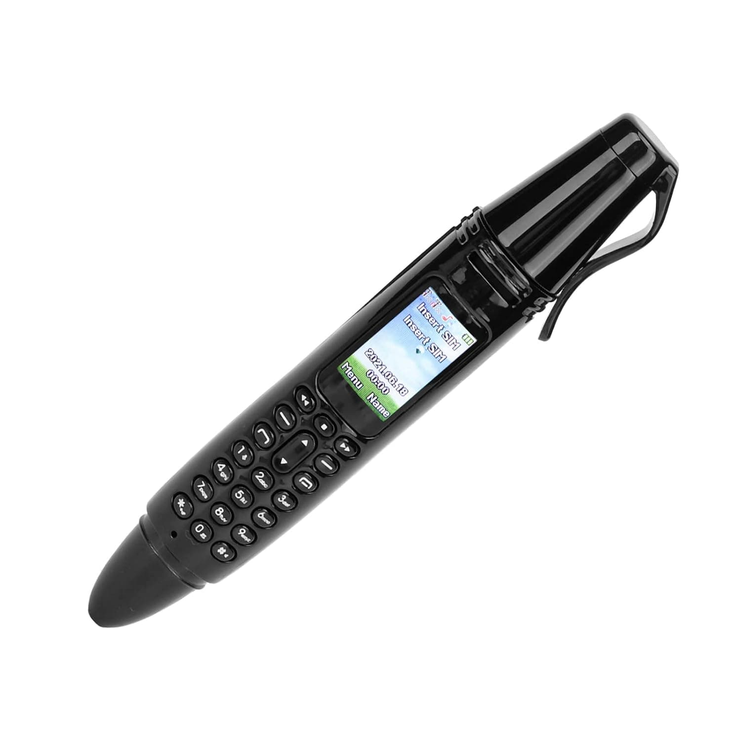 Pen Mini Cell Phone Bluetooth Dialer, 0.96 Inch Tiny Screen Dual SIM Mobile Phone, Rechargeable Ballpoint Pen Mini Phone with Camera Flashlight Music Player