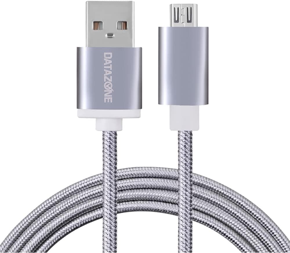 كيبل سامسونج مسطح Micro USB متوافق مع جالاكسي اس7 واس6 ونوت ونيكسس ونوكيا وPS4 بطول 1 متر SMC001 اخضر 2.0