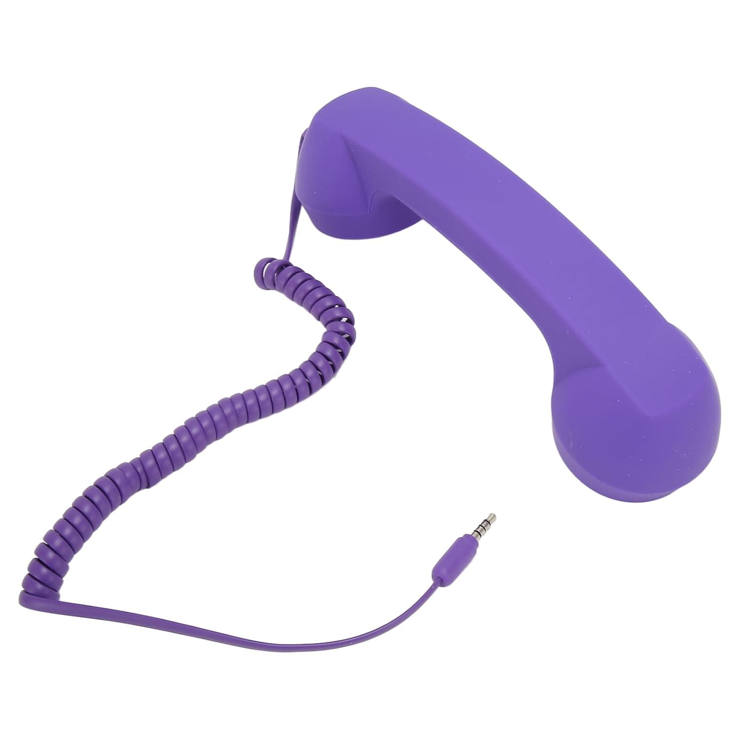 Cell Phone Handset, ABS Retro Telephone Receiver, 3.5mm Plug for Smartphones and Computers with Volume Control and 9ft Flexible Cord (#3)