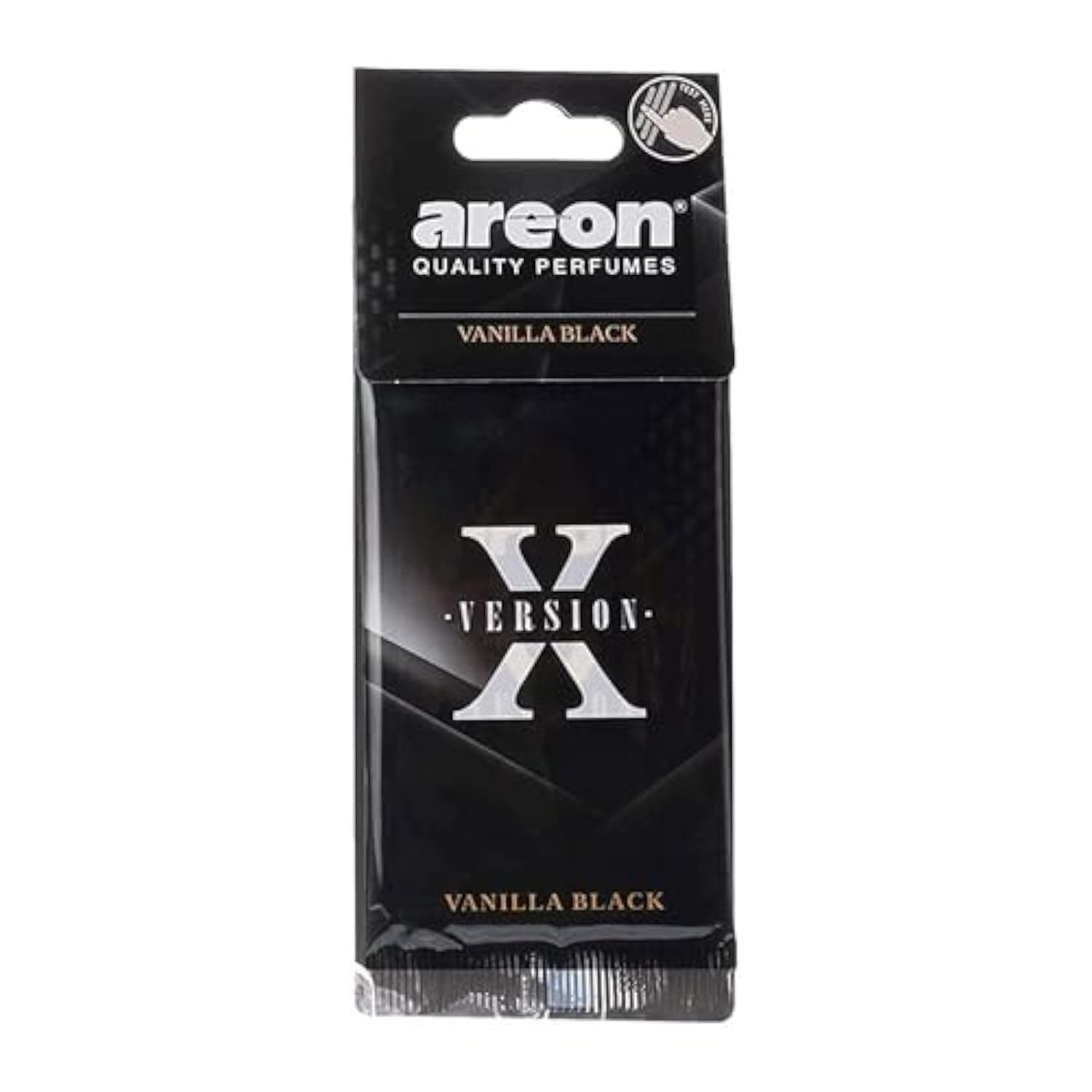 Areon X Version Hanging Car Air Freshener Vanilla Black - NEW
