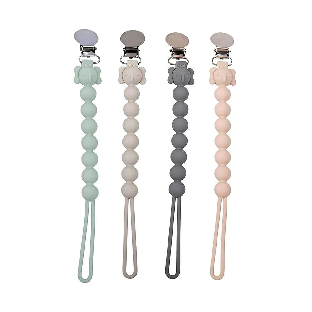 Gonice Pacifier Clip, 4pcs Pacifier Straps, Food Grade Silicone Pacifier Chain
