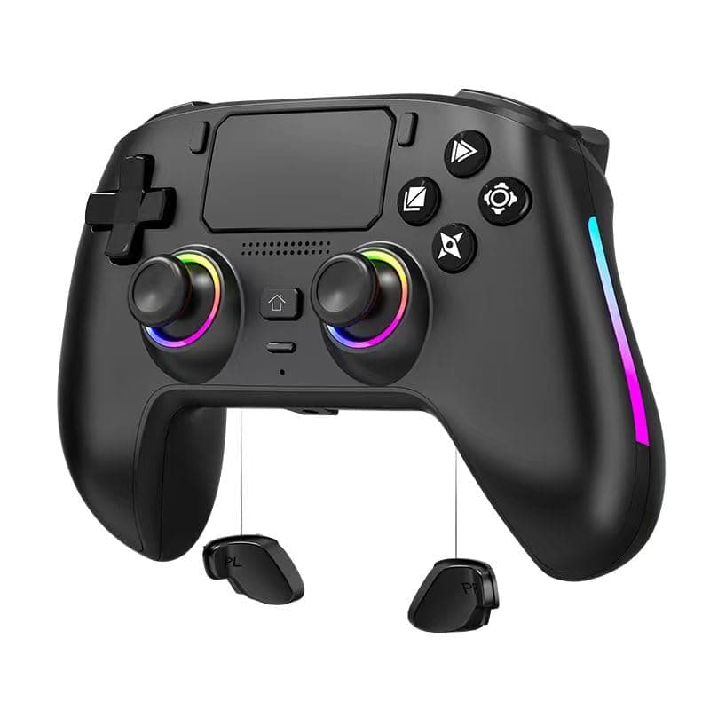Wireless Bluetooth/Wired Controller for PS5 Controlles, VIdeogames Controller Compatible with Playstation 5, Android, PC, Smart TV, with Hall Joysticks, RGB Lighting, Microphone,Touch Pad, Macro Pro