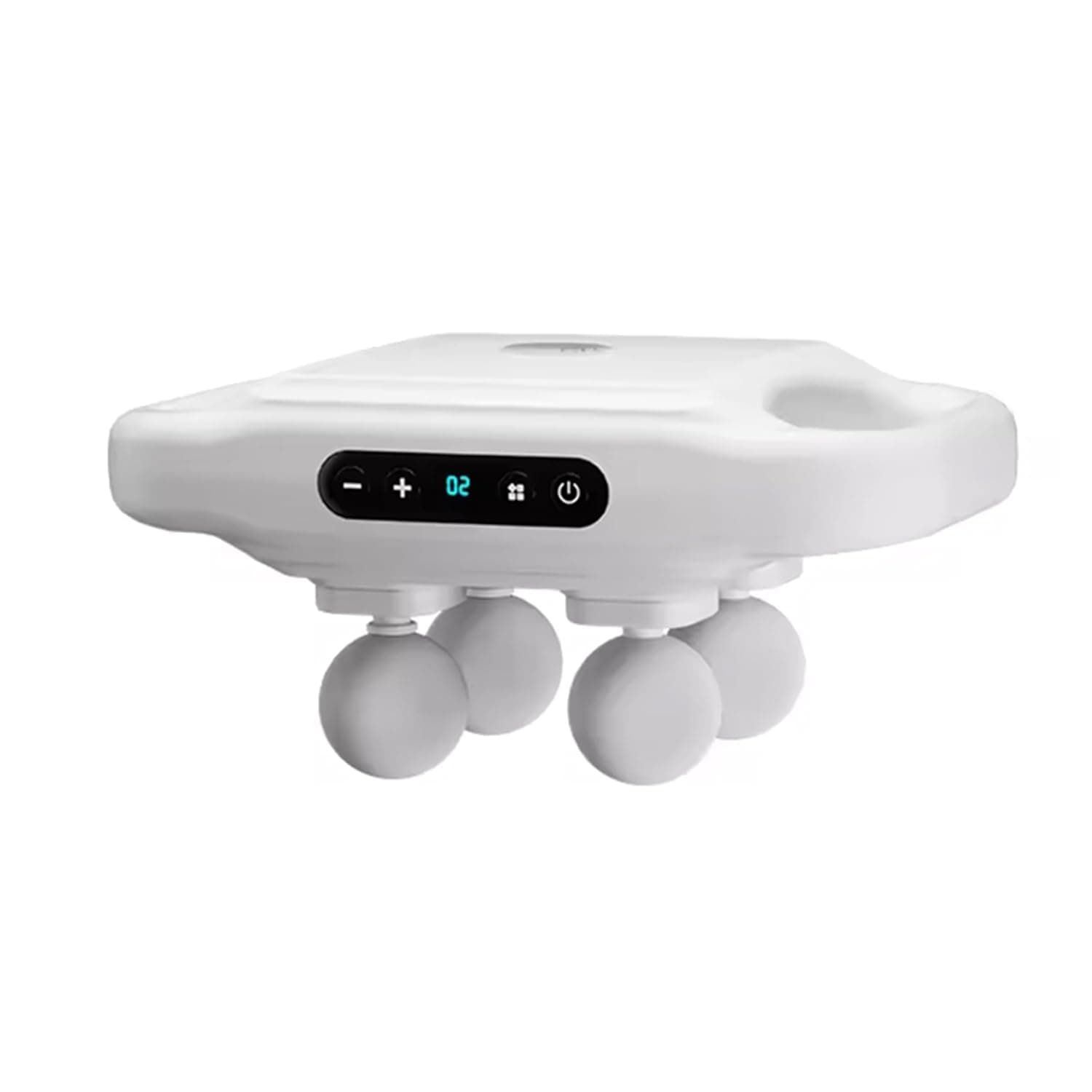 Elitzia Massage Gun for Muscles 4 Heads Simultaneous Deep Tissue Handheld Electric Massage Gun for Muscle Pain Relief and Shoulder Body Relaxation Quiet Convenient 20 Speed Level ETD265 (White)