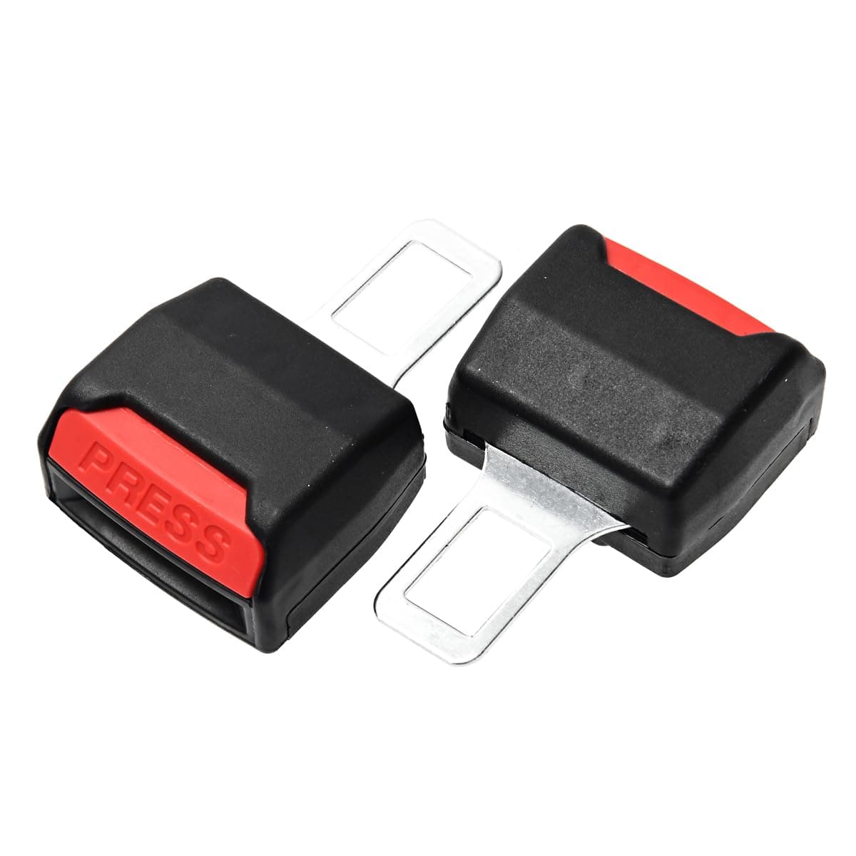 Lawazim Seat Belt Buckle Clips - Adjuster/Universal Seat Belt Extender, Buckle Extension with Alarm Stopper & Belt Silencers - Seatbelt Extender Ideal for Cars, SUVs & Trucks (2 Piece, Black)