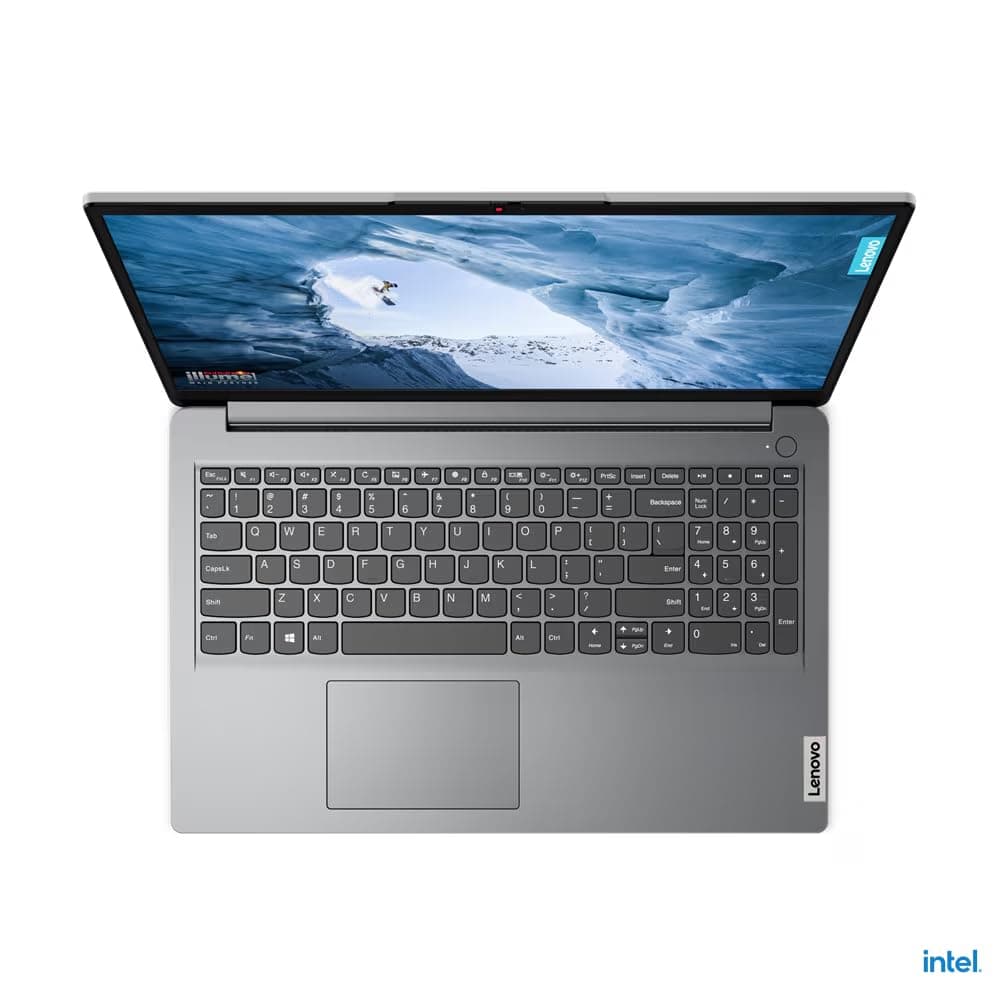 Lenovo IdeaPad 1 15IAU7 Laptop with 15.6" FHD Display, Intel Core i7-1255U, 8GB RAM, 512GB SSD, Intel Iris Xe Graphics, Eng-Arabic KB, Win 11, Cloud Grey - [82QD00CMAX]