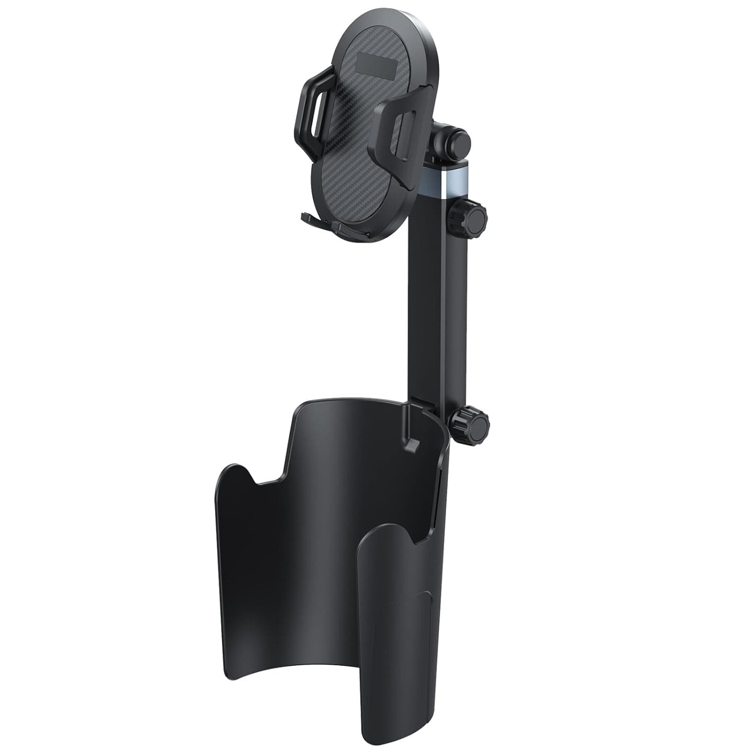 2 in 1 Car Cup Holder with Adjustable Base, Holders,No Shaking 360° Flexible Neck Phone Mount,Car Cell Phone Holder Mount for Truck Golf Cart iPhone Samsung Smartphones