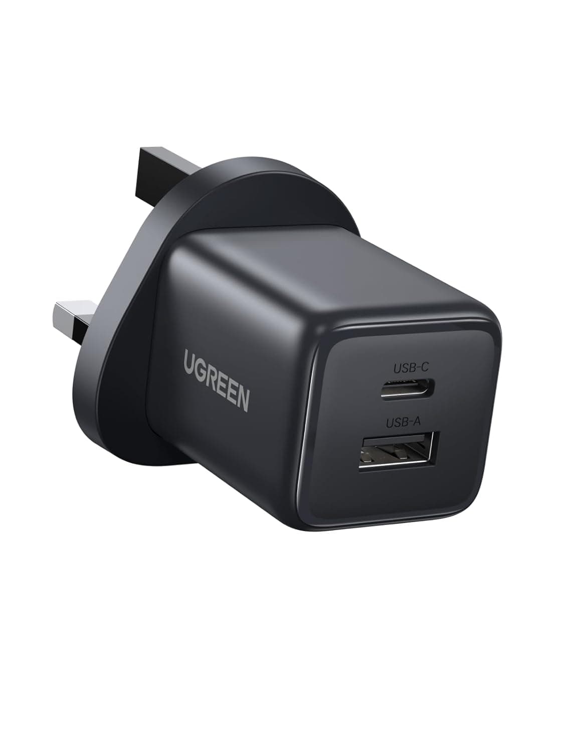 شاحن آيفون 15 برو ماكس 20 واط، شاحن آيفون سريع بمنفذين من النوع سي (1 منفذ USB C + 1 USB A)، 4 حماية أمنية، أصغر بنسبة 38% من الأصلي، محول USB نوع C لآيفون 15 برو وسامسونج وايباد من يوجرين