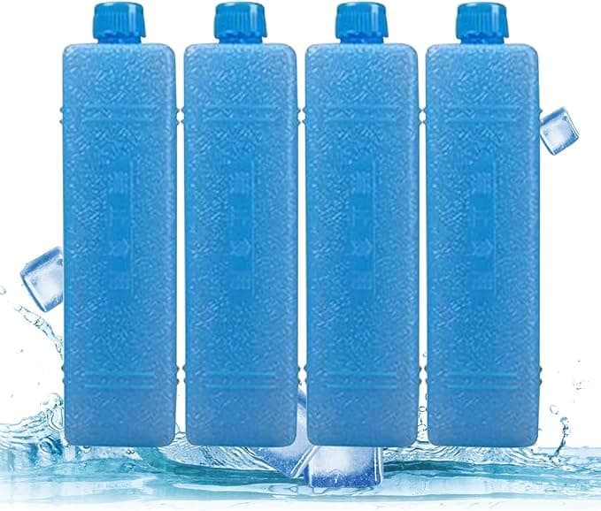 Ice Cube Molds Trays Ice Packs 4Pcs Long Lasting Freezer Blocks Reusable Portable Cooler Freezer Ice Packs Keep Cool for Refrigerator Air Conditioner Fan (Pack of 4)