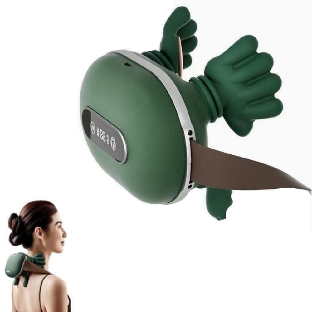 Neck and Back Massager with Hands, Bionic Heated Deep Tissue Massager with 4D Kneading and Simulated Hand Design, Wireless Portable Neck and Shoulder Massager for Relief and Relaxation