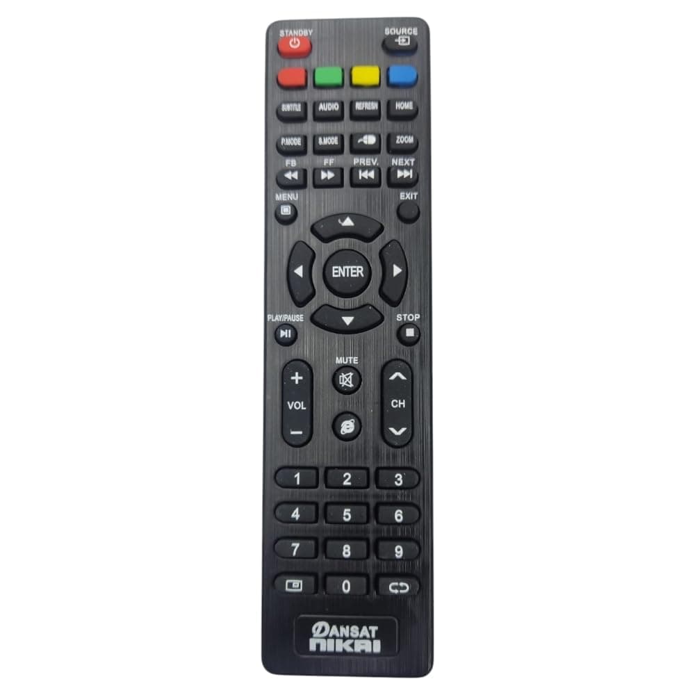 BGM Replacement Remote Control Compatible For Nikai TV & DANSAT TV LCD LED - Black
