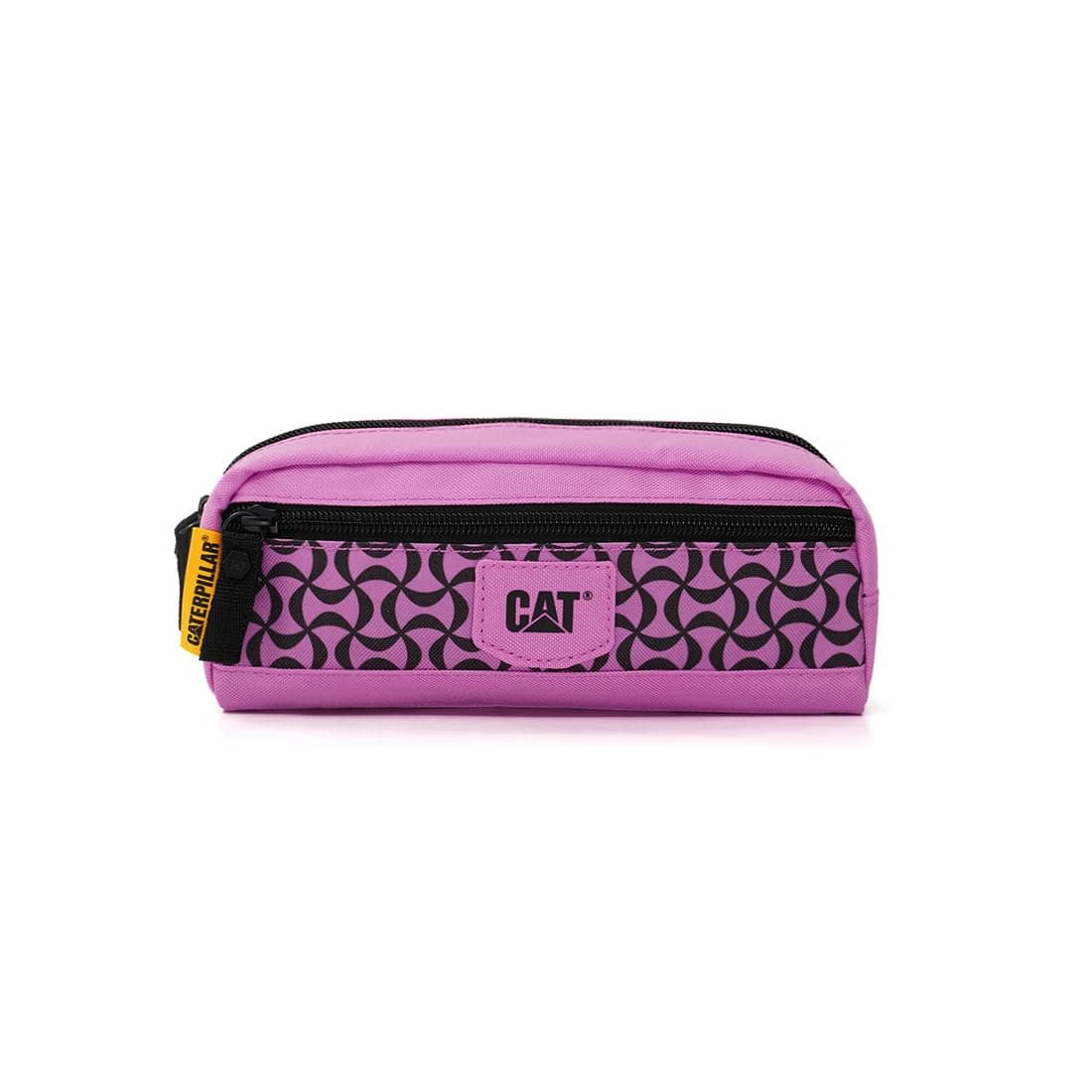 cat Pencil Case Geometric Shape Pink/Black