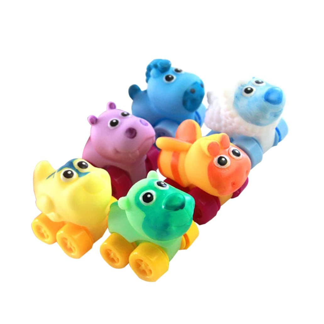 6Pcs Bath Toy Infant Bath Car Toys Little Rubber Floating Bath Time Fun Water Pool Toys for Kids Babies and Toddlers (Color : Colorful)