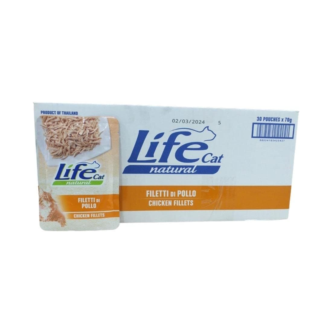 Life cat pouch chicken fillet 70g (pack of 30)