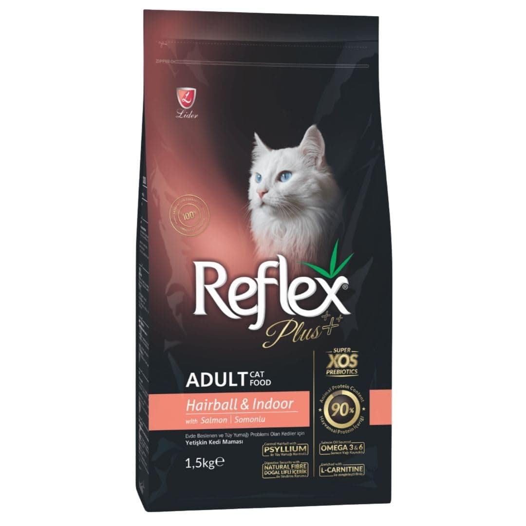 Reflex Plus Adult Cat Food Hairball Salmon 1.5 Kg
