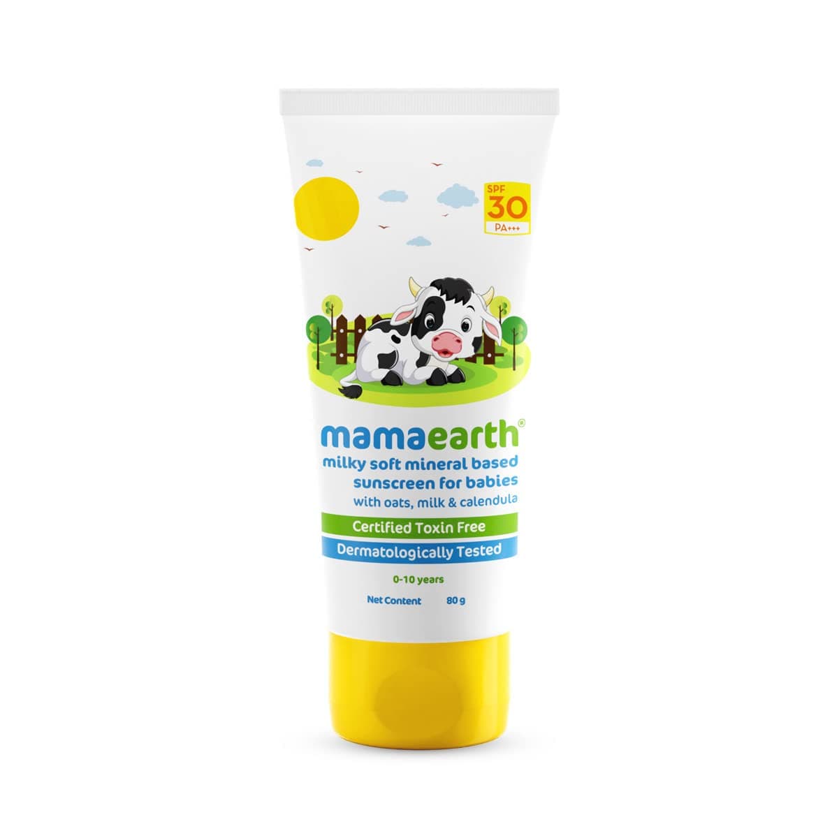 Mamaearth Milky Soft Mineral Based Sunscreen for Babies Spf30 80g