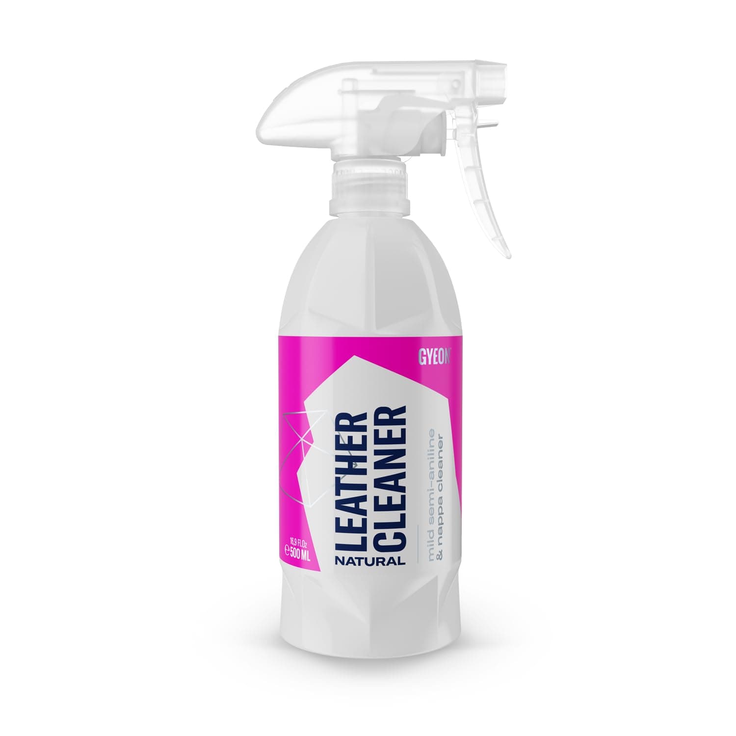 Gyeon Q²M LeatherCleaner Natural - Car Leather Cleaner - Matte, Natural Finish, for Semi-Aniline and Nappa Leather, Gentle Cleaning and Care (500 ml)