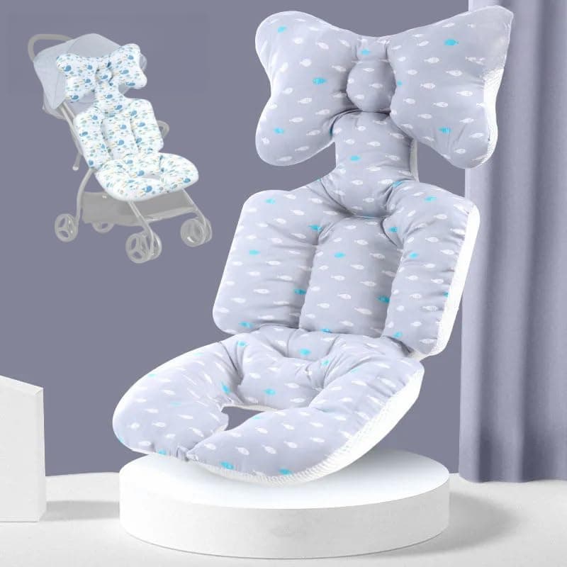 Baby Stroller Pad,Baby Stroller Seat Cushion Toddler Car Seat Cushion, Ultra Soft Universal baby Head Support Seat cushion, Suitable for Cars (shoal of fish)