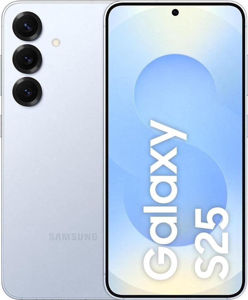 سامسونج جوال جالكسي S25 SM-S931B ثنائي شرائح الاتصال بذاكرة روم 256GB وذاكرة RAM 12GB (جي اس ام فقط | بدون سي دي ام ايه) هاتف ذكي 5G مفتوح من المصنع (ازرق ثلجي) - اصدار عالمي
