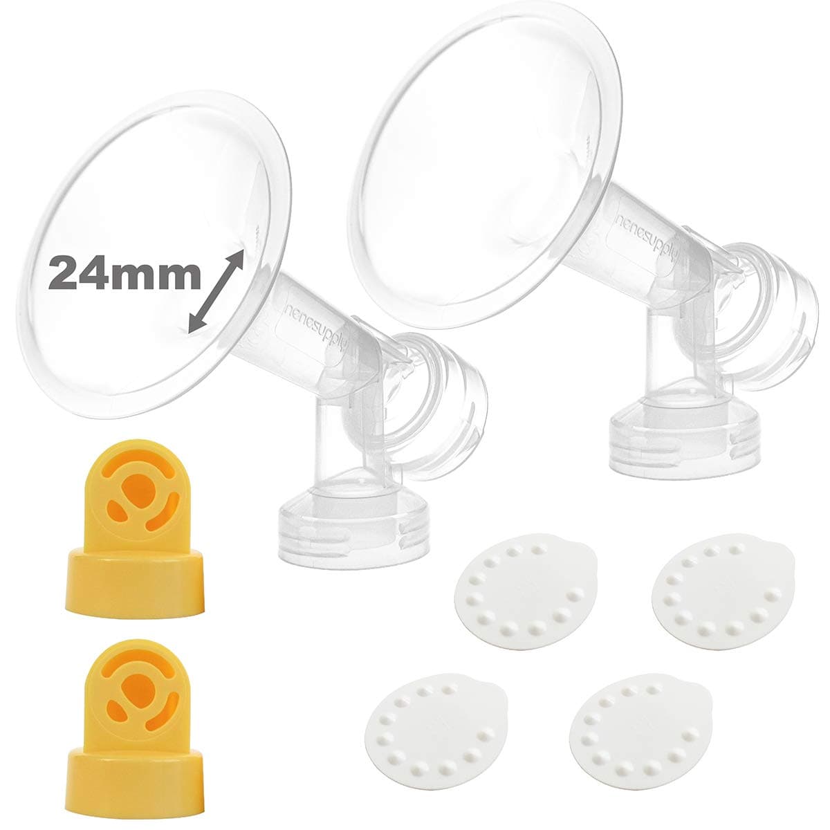 Nenesupply Compatible Pump Parts for Medela Breastpumps Medium 24mm Breastshield Valve Membrane for Medela Pump In Style Symphony Not Original Medela Pump Parts Not Original Medela Breastshield