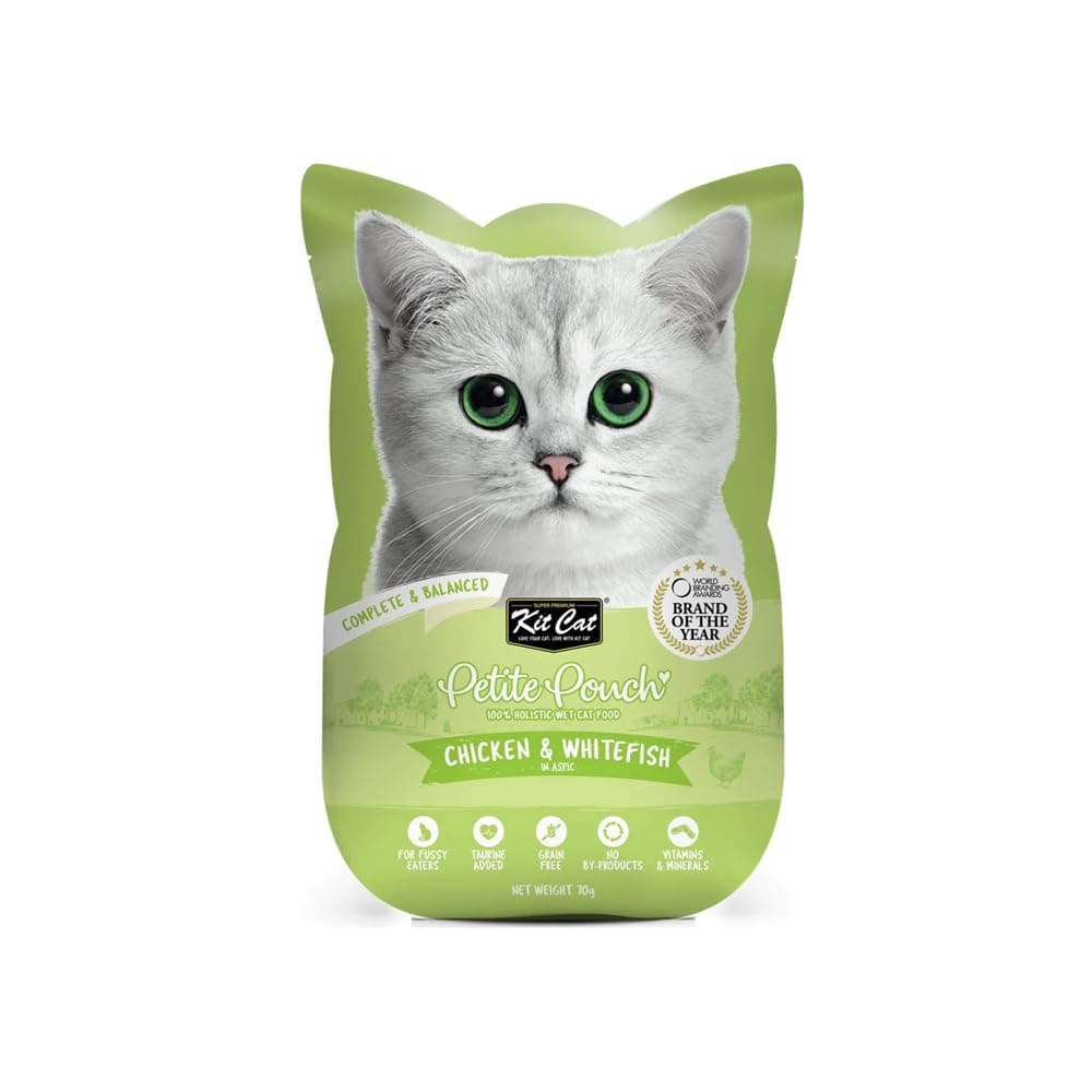 Kit Cat Complete Wet Food Petite Pouch Chicken Whitefish 70g