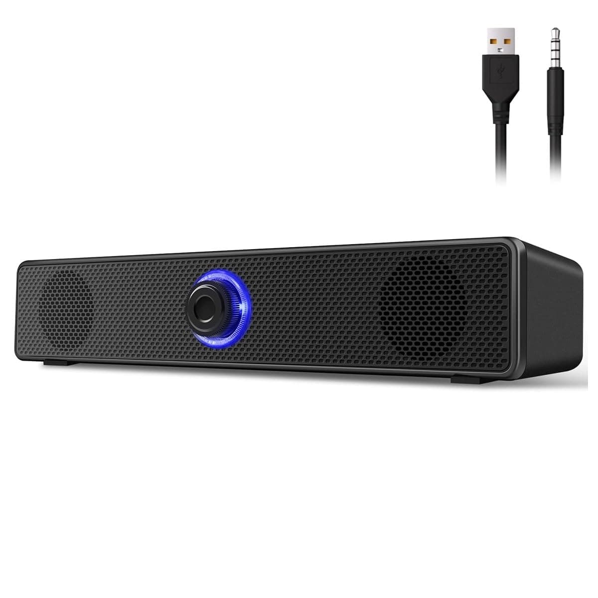 USB Powered Computer Speakers - Wired Stereo Desktop Speakers for Computer, Laptop, PC