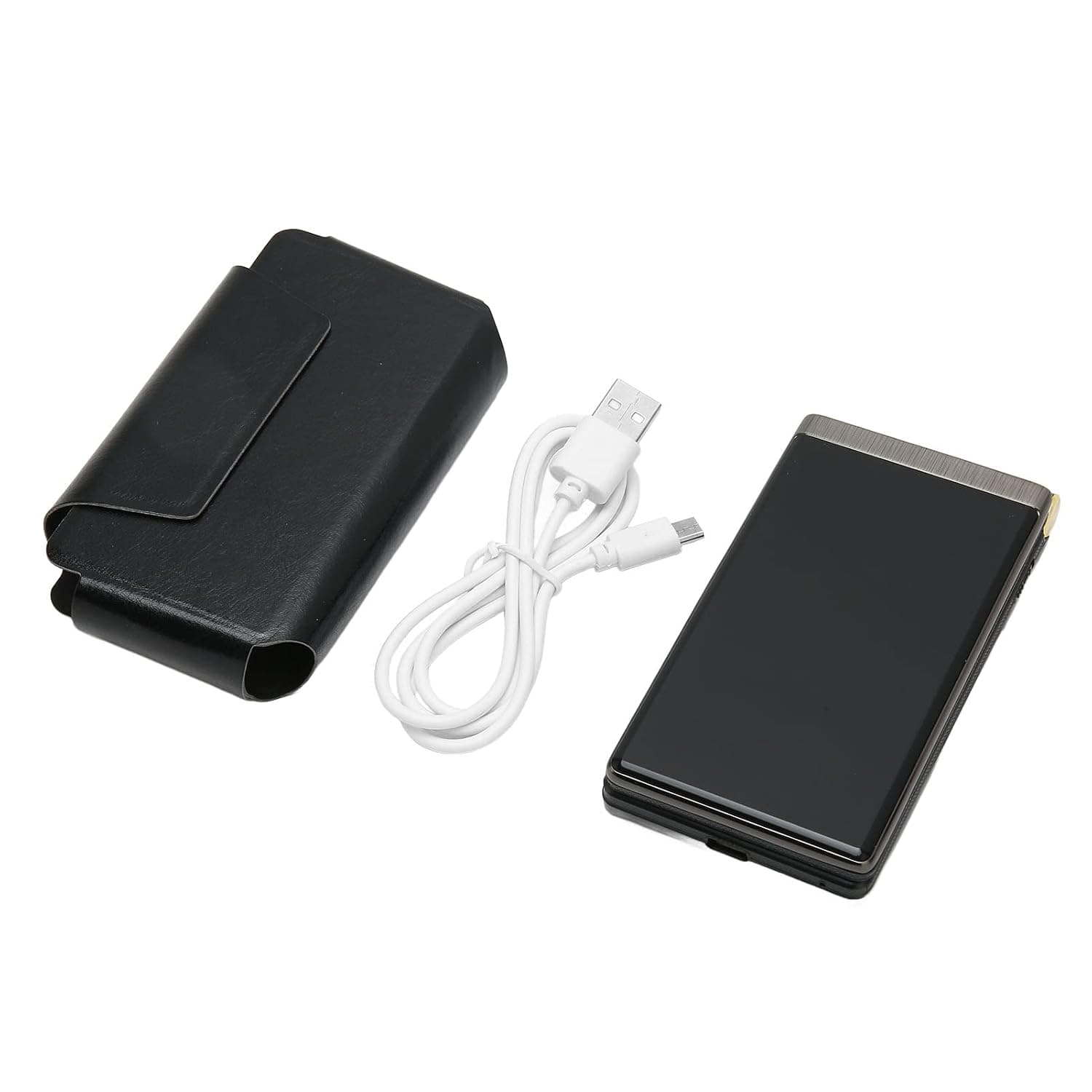 Senior Cell Phone, Unlocked Cellphone Flip Style 3 Inch Double Screen for Home (Tarnish Color)