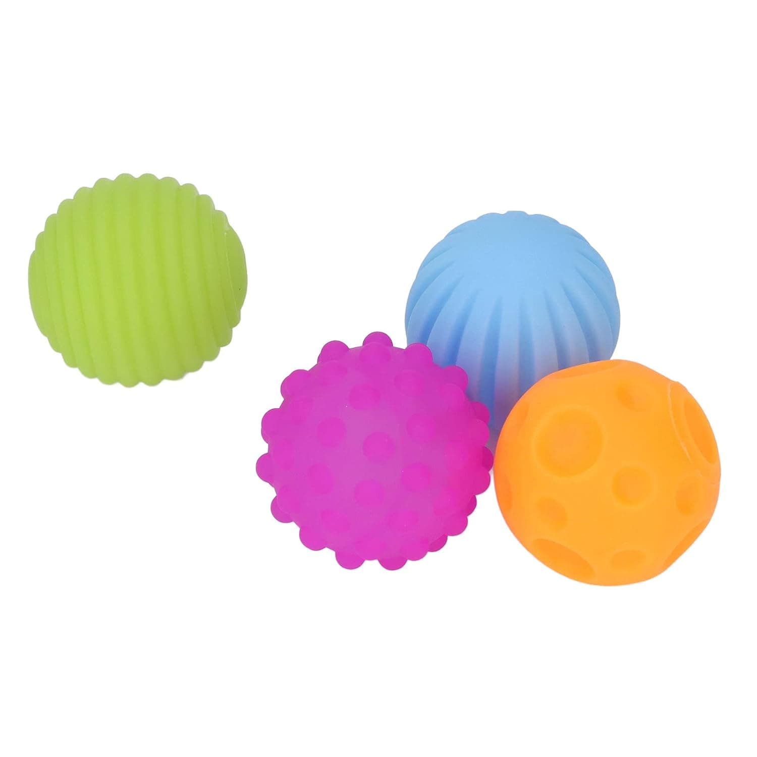 Fdit Textured Sensory Balls for Babies, Bright Colors Interactive Massage Ball Set for Babies, BPA Safe Touch Hand Toy for Kids