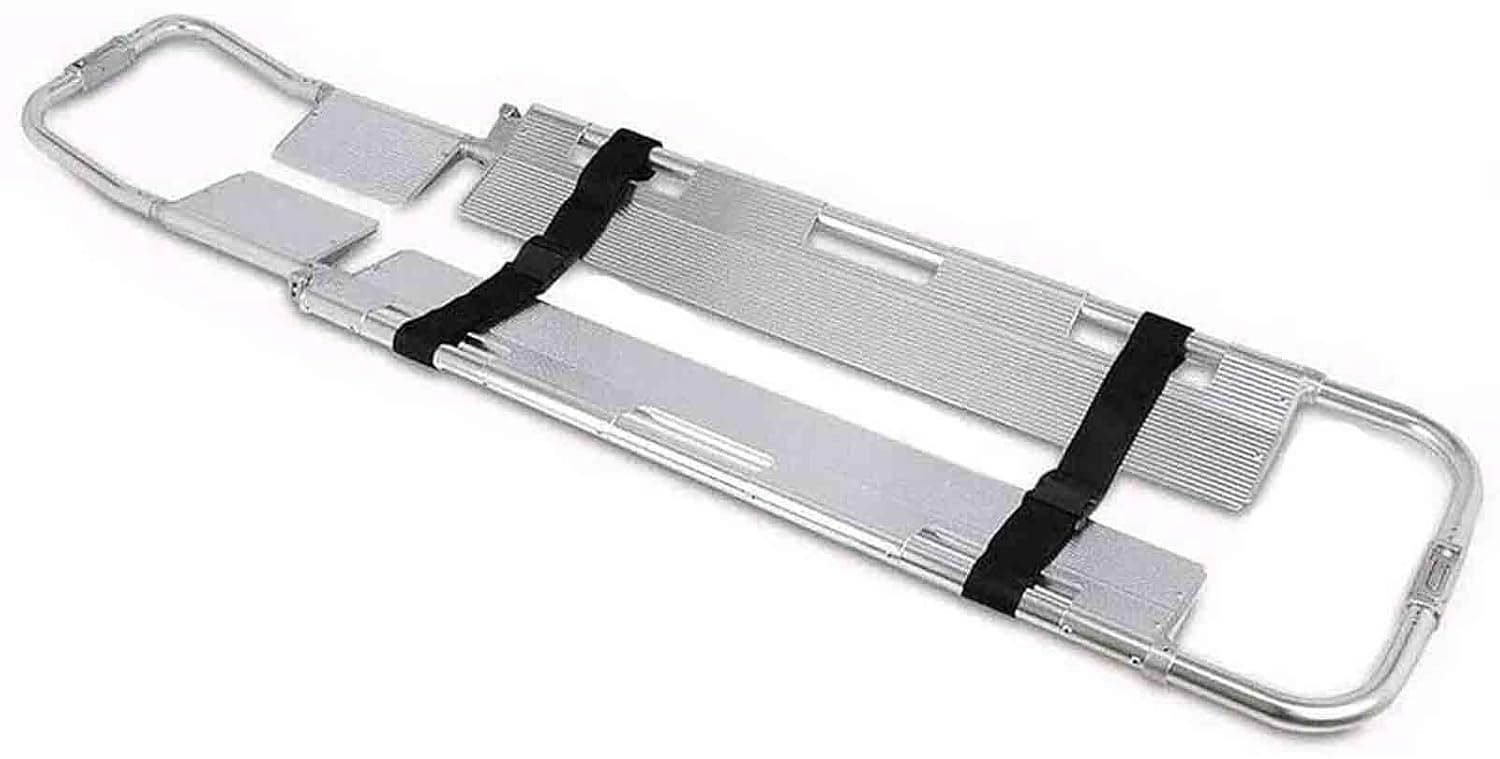 Portable Aluminum Alloy Stretcher, with Breakaway Hinge Adjustable Length home stretcher, Telescopic Emergency Medical Scoop Stretcher