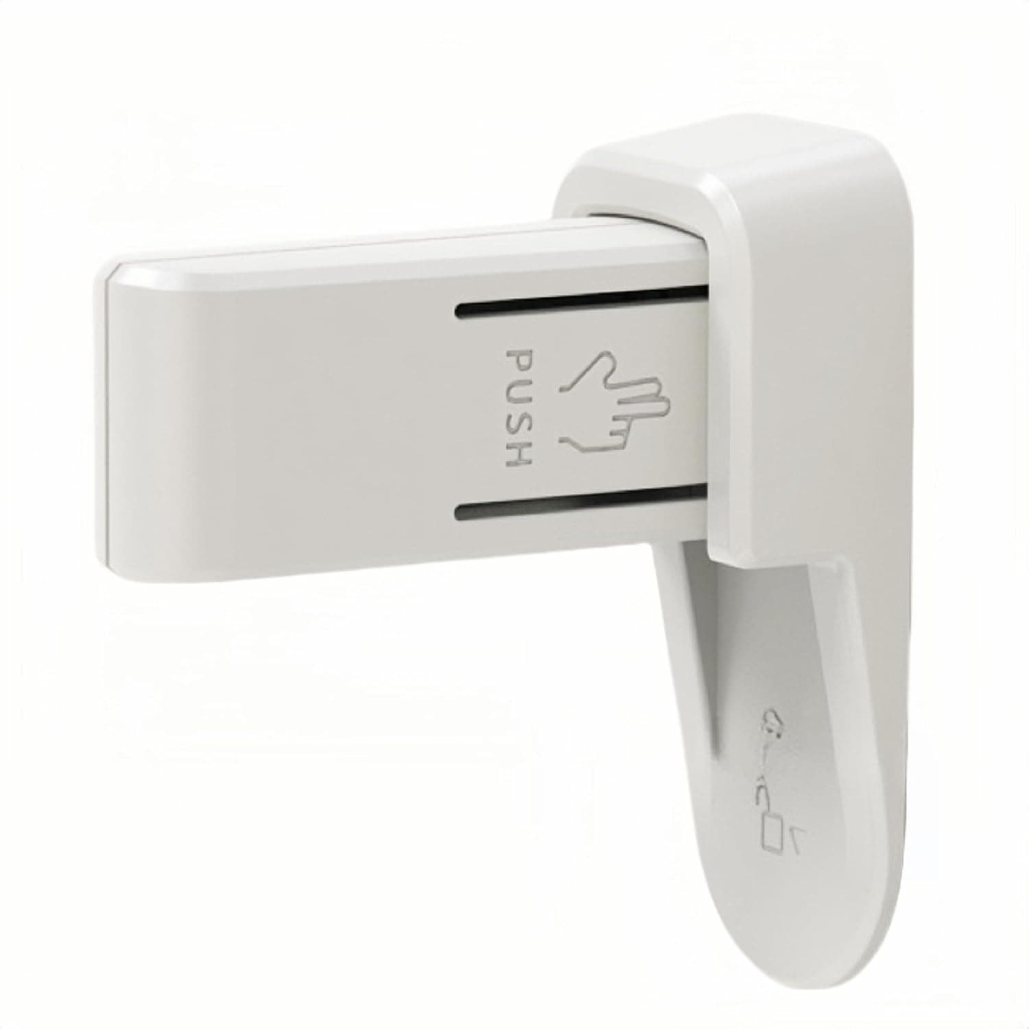BANSHAN Childproof Door Lever Lock, Baby Safety Door Handle Lock, Easy to Install and no Tools Need or Drill，Child and pet Resistant Door Handle Lock (Pure Pure White)