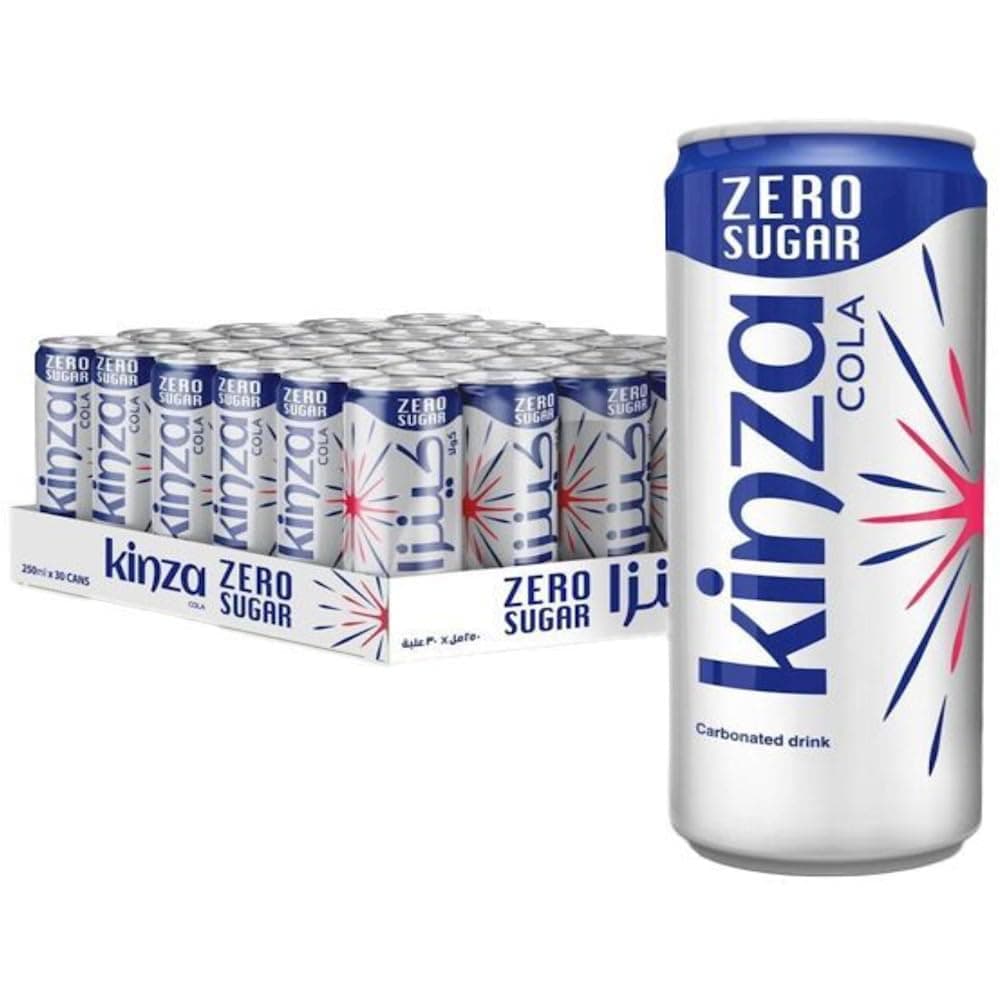 Kinza Diet Cola Sugar Free Carbonated Soft Drink, 250 ml x 30