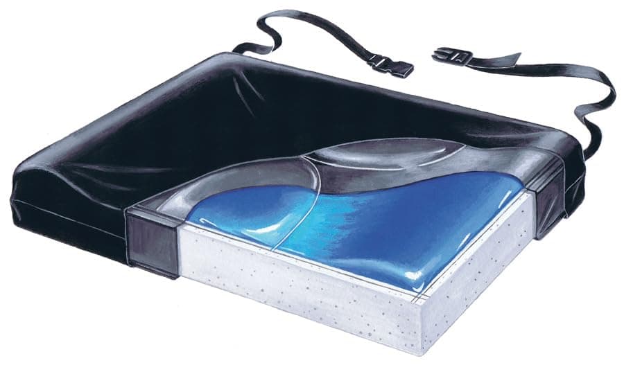 Stability Plus Gel-Foam Vinyl Cushion w/LSI Cover - 16"W x 16"D x 2.5"H - 1 Each/Each