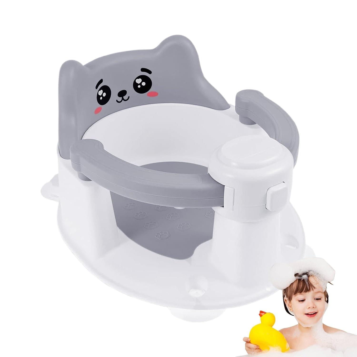 Child Bath Seat Must-Have Suction Cups 6 To 24 Months Little Children | Child Sit Up Bathing Seat Non-Slip Bathing Shower Travel Floor Home New Parents Caregivers Safety-Conscious Families