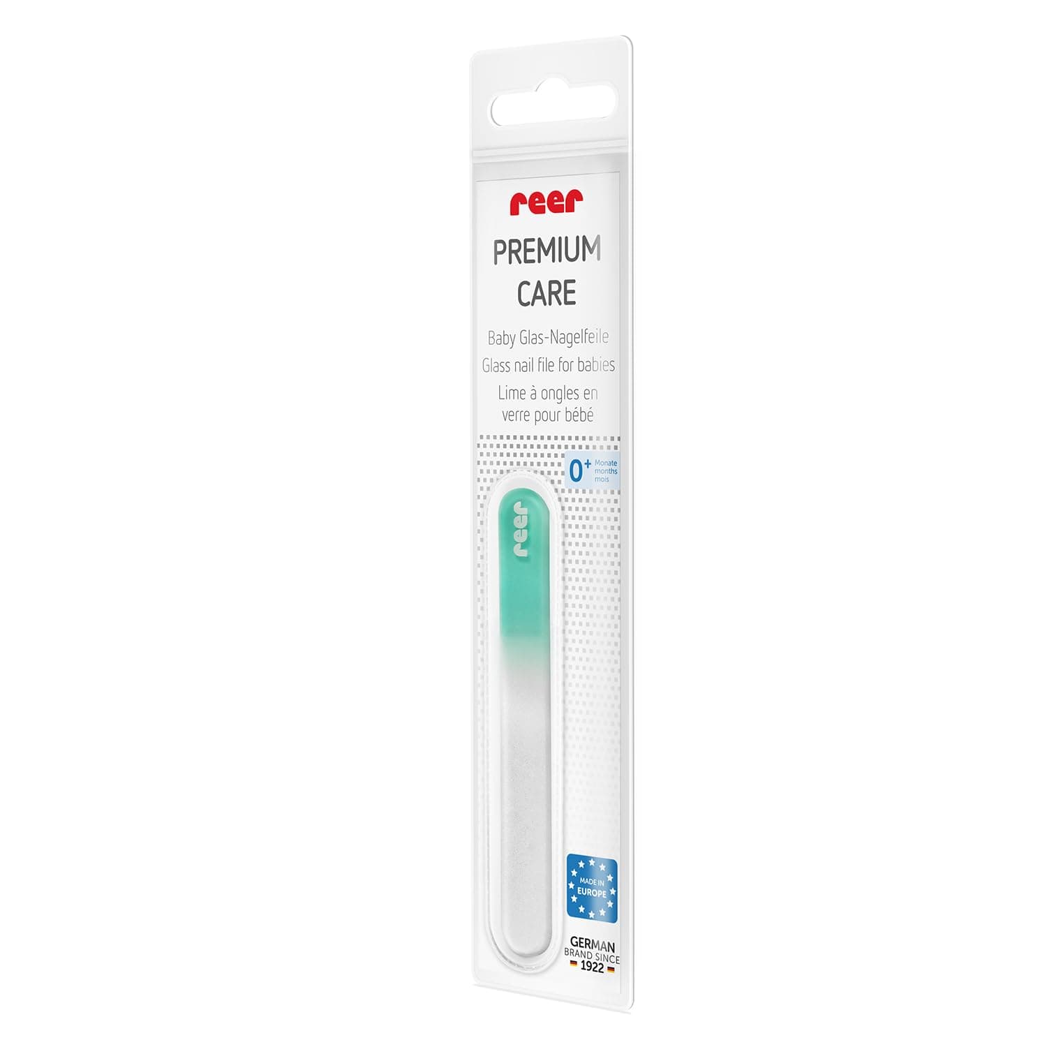 Reer PremiumCare 81043 Baby Glass Nail File, Made in The EU, White