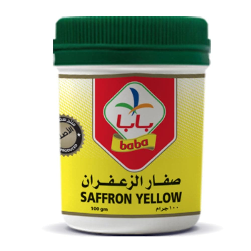 Baba Saffron Yellow Food Colour, 100g - Pack of 1