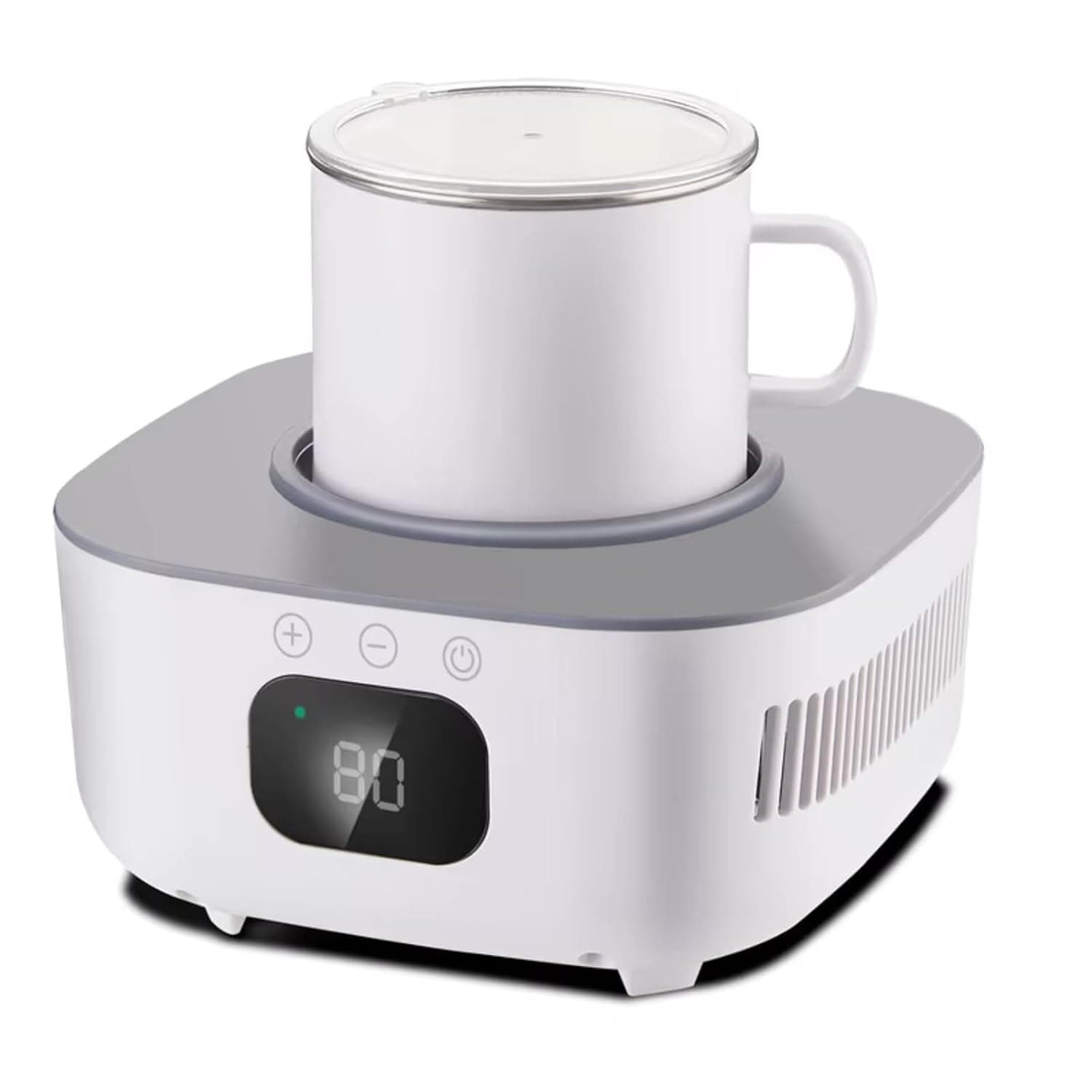 Portable Heating Cooling Cup, Drink Instant Cooler with LCD Display, -15℃ to 80℃ Temperature Adjustment, Mini Refrigeration Rapid Cup Cooler for Home Office Smart