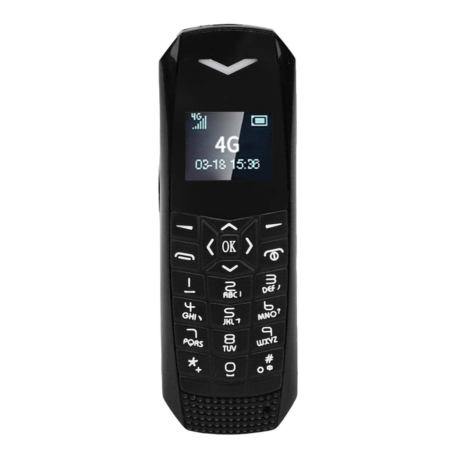 4G Unlocked Phone, Small Size 70x23x12mm Lightweight Portable Mobile Phone with 5.0 MP3 FM SOS Emergency Call, for Seniors Travel (Black)