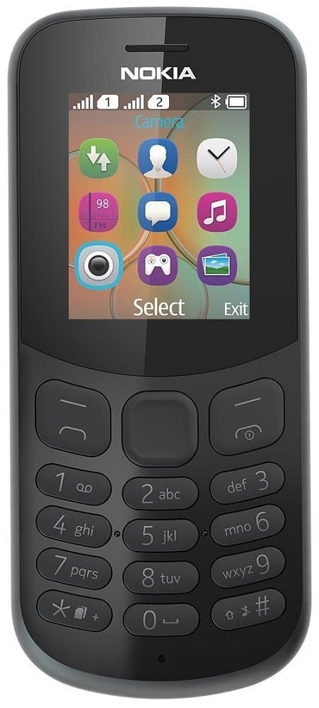 Nokia 130 (2017) DUAL-SIM 8GB ROM + 4MB RAM (GSM Only | No CDMA) Factory Unlocked 2G Cellphone (Black) - International Version