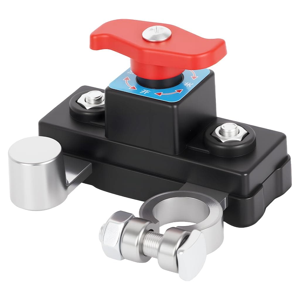 STHIRA 12/24V Battery Disconnect Switch Prevents Battery Drain & Maintenance Manual Battery Cutt-off Switch for Vehicles, Trucks, Motorcycles, RVs, Boats