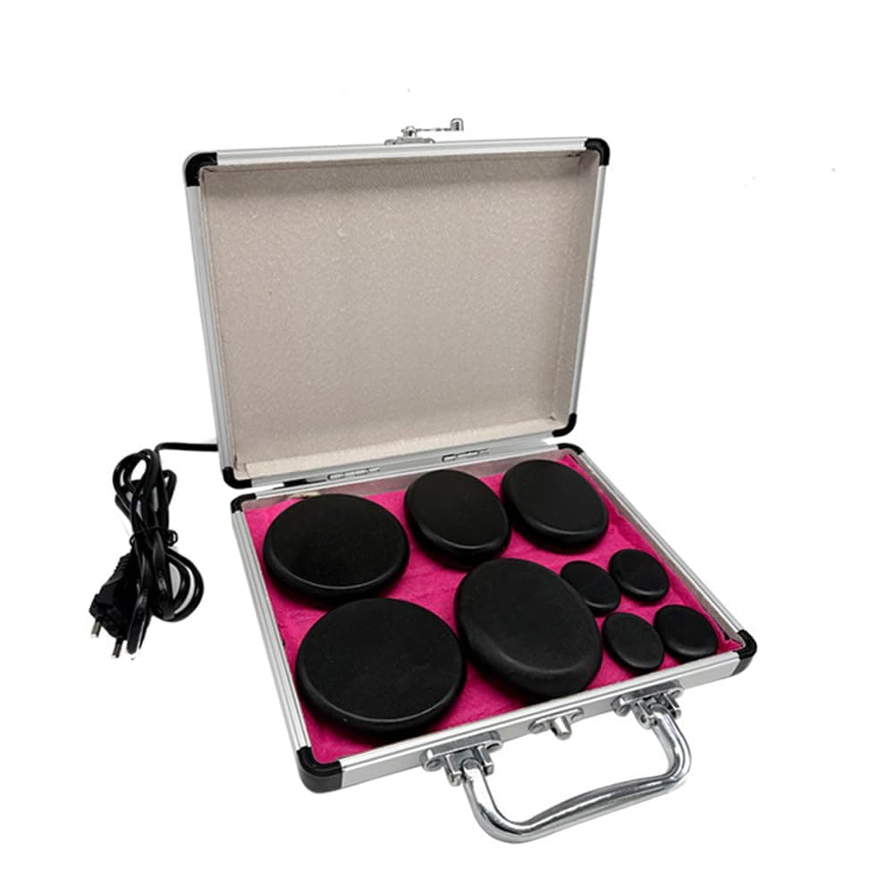 NEWFUM Hot Massage Stone, 16 Hot Massage Stones, Portable Massage Stones with Heating for Home Use, Ideal for Spa, Massage Therapy and Relaxation