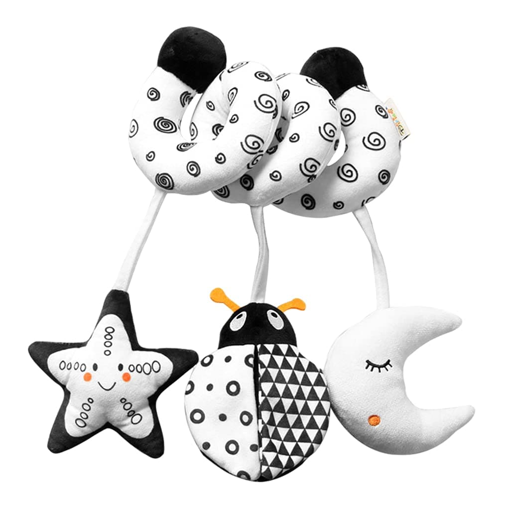 Baby Crib Toys Wrap Around Spiral Hanging Rattles Toy Stroller Toy Car Seat Crib Pram Animals Toy for Baby Toddlers Newborn Boys Girls HWWGSH Ladybird