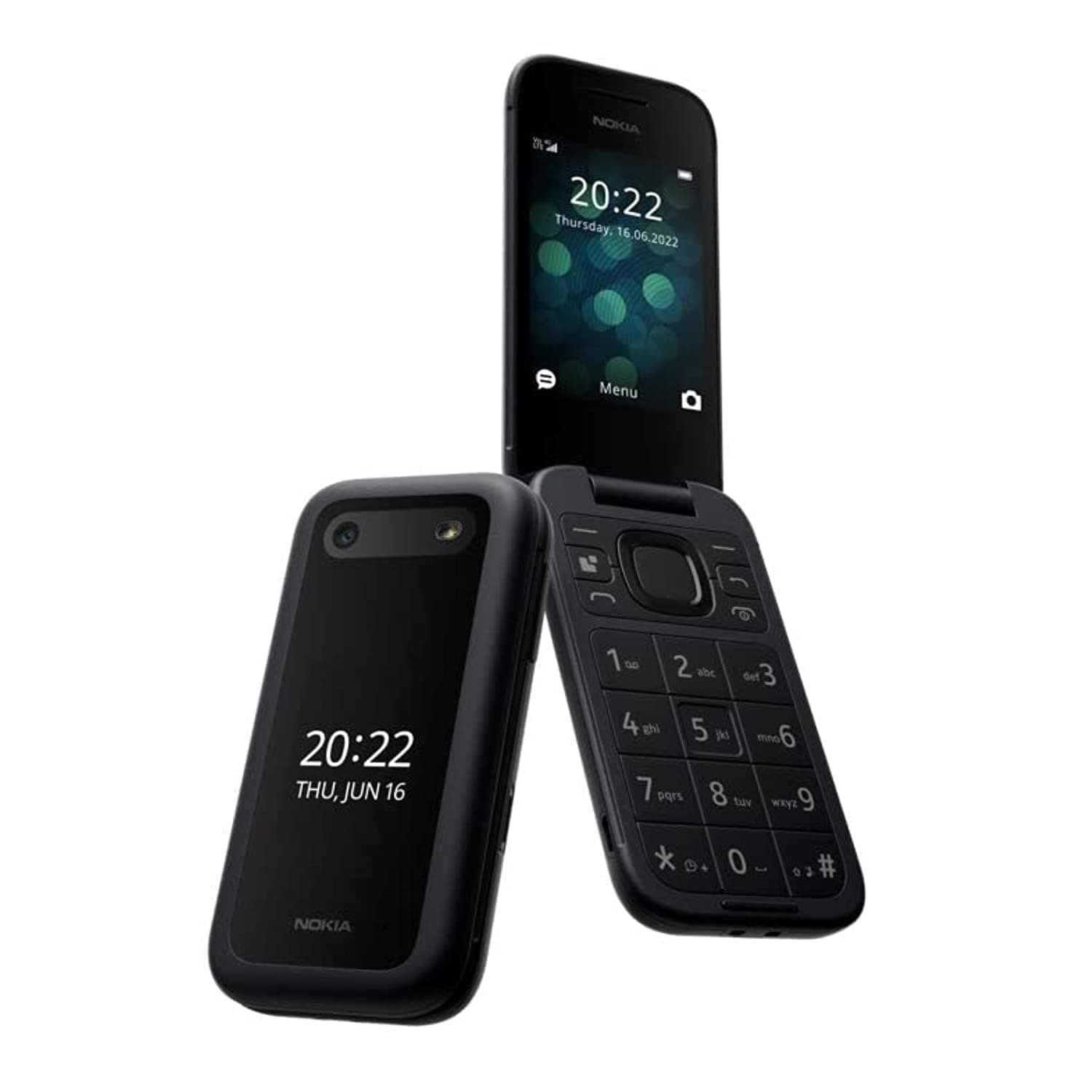 Nokia 2660 Flip 2.8-inch 4G (Dual SIM) Feature Phone with the Big display, Emergency button, preloaded Gameloft Games and Origin Data games - Black, 1GF012CPA1A01