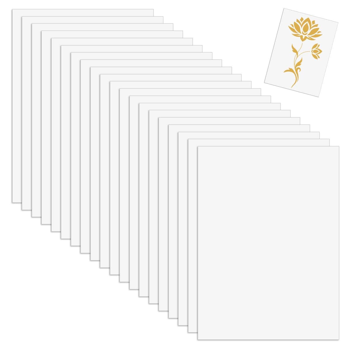 Pack of 20 Stencil Film, A4 Mylar Film, Transparent Plastic Stencil Sheets, Mylar Sheets Stencil Film for DIY Crafts, Milk White Translucent PET, Cutting for Drawings