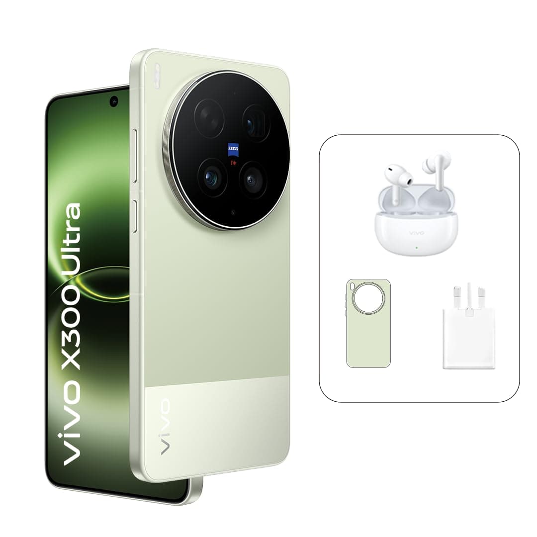 vivo X300 Ultra 5G (Green, 16GB 512GB) | AMOLED 2K| 200MP ZEISS Camera | 6600 mAh Battery | Snapdragon 8 Elite Gen 5 | IP69 | 24M Warranty, 12M Screen Replacement